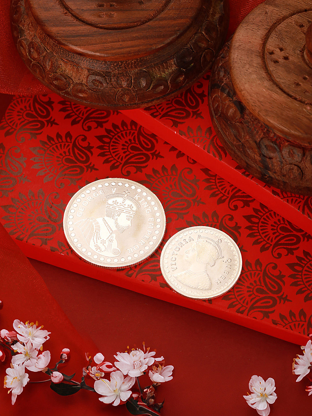 Queen Victoria Emperor George 15 gram 999 round Silver Coin